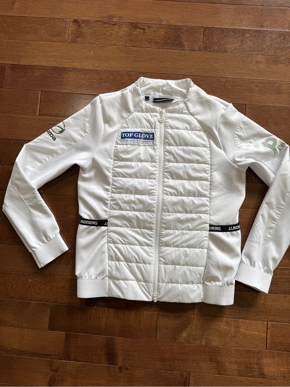 J. Lindeberg White Keisha Gold Jacket Women's S